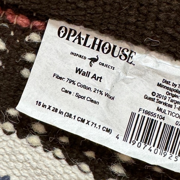Opalhouse x Target wool woven tapestry wall decor hanging boho eclectic fringe - Picture 8 of 9